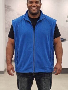 NWT | North End Blue Fleece Full-Zip Vest | Eco-Friendly | Size 5XL